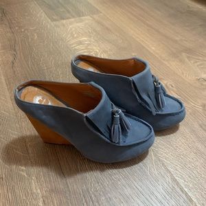 Lucky Penny Wooden Wedge Clogs